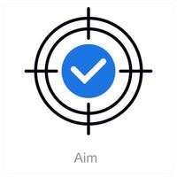 Aim and goal icon concept vector