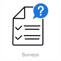 Surveys and bar chart icon concept vector