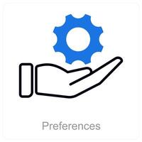 Preferences and options icon concept vector