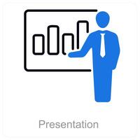 Presentation and meeting icon concept vector