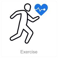 Exercise and workout icon concept vector