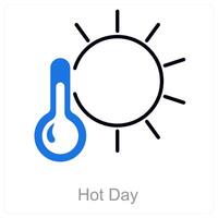 caliente día y verano icono concepto vector