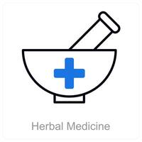 herbario medicina y alternativa icono concepto vector