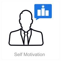 Self Motivation and confidence icon concept vector