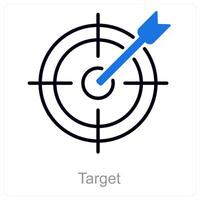 Target and goal icon concept vector