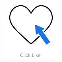 Click Like and approval icon concept vector