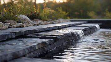 Add a touch of luxury to your outdoor space with a selection of stone samples including elegant travertine and natural slate photo
