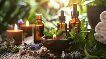 A the using essential oils and herbs to infuse and enhance the sauna experience for patients offering additional healing properties and relaxation benefits. photo
