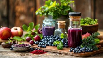 A discussion panel featuring health experts and nutritionists delving into the science behind elderberrys benefits and its place in a healthy diet photo