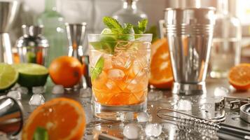 Learn the art of mixology as you experiment with a variety of tools and ingredients perfect for crafting refreshing nonalcoholic drinks photo