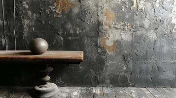 A detailed shot of a textured plaster wall with a distressed finish adding a rustic and organic feel to a modern industrial space photo
