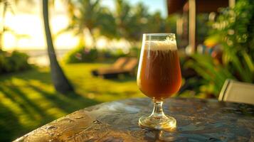 The flavors of chocolate caramel and tropical fruit intertwine in a complex and delicious blend perfectly showcasing the quality and uniqueness of these island brews photo