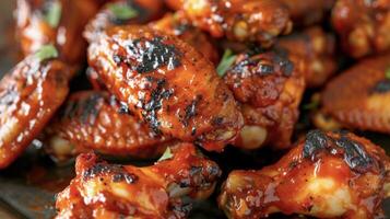 Fire up your taste buds with these volcanic hot wings The intensely hot sauce and blazing background make for a truly explosive flavor experience photo