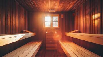 un gráfico comparando el beneficios y riesgos de tradicional saunas contra infrarrojo saunas con un atención en el mejorado la seguridad y eficacia de el último. foto