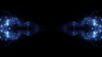 partikel explosion brista effekt abstrakt kul animering med svart bakgrund video