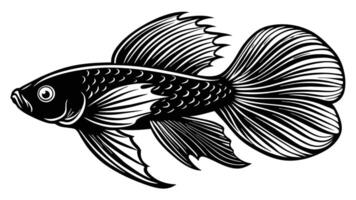 Bette Fish Illustration for Your Design Needs vector