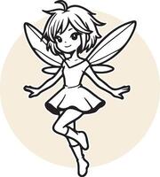 Sprite Fairy Illustration. vector