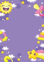 Abstract background for birthday celebrate, baby boss, anniversary, and other greeting with cute color vector