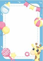 abstract background with cute animal in the corner of border vector
