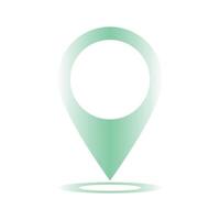Location icon with green color vector