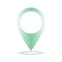 Location icon with green color vector