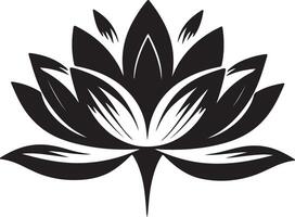 conjunto de Tres siluetas de loto flores vector