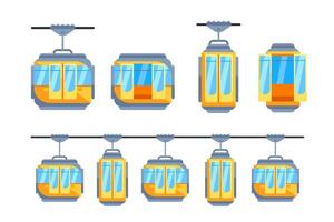 teleférico funicular colocar. esquí cable elevar. recurso Pendiente vector