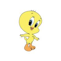 Chiflados melodías animado caracteres Piolín pájaro bebé dibujos animados vector