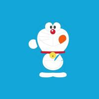 Cute Doraemon magic bag cartoon character japanese anime vector