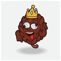 Pine Cone With Crazy expression. Mascot cartoon character for flavor, strain, label and packaging product. vector