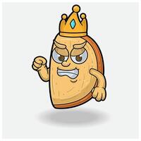 biscotti con enojado expresión. mascota dibujos animados personaje para sabor, cepa, etiqueta y embalaje producto. vector
