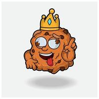 galletas con loco expresión. mascota dibujos animados personaje para sabor, cepa, etiqueta y embalaje producto. vector