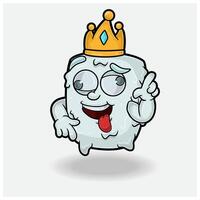 Marshmallow With Crazy expression. Mascot cartoon character for flavor, strain, label and packaging product. vector