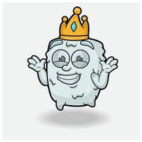 Marshmallow With Dont Know Smile expression. Mascot cartoon character for flavor, strain, label and packaging product. vector