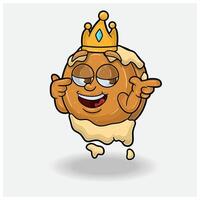 tortita con presumido expresión. mascota dibujos animados personaje para sabor, cepa, etiqueta y embalaje producto. vector