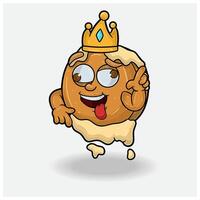 Pancake With Crazy expression. Mascot cartoon character for flavor, strain, label and packaging product. vector