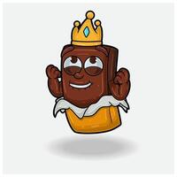 chocolate con contento expresión. mascota dibujos animados personaje para sabor, cepa, etiqueta y embalaje producto. vector