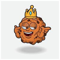 galletas con presumido expresión. mascota dibujos animados personaje para sabor, cepa, etiqueta y embalaje producto. vector