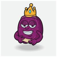Plum Fruit With Love struck expression. Mascot cartoon character for flavor, strain, label and packaging product. vector
