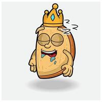 biscotti con dormir expresión. mascota dibujos animados personaje para sabor, cepa, etiqueta y embalaje producto. vector