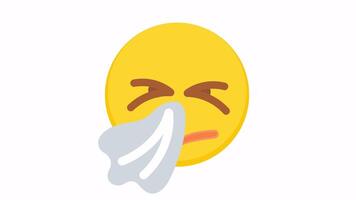 éternuements visage emoji video