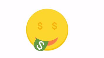 dinheiro boca emoji video