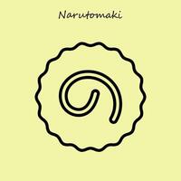 Simple Narutomaki Icon vector