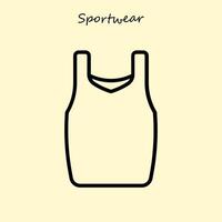 Male Sportwear Simple Icon vector