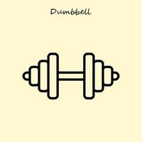 Dumbbell Simple Icon vector