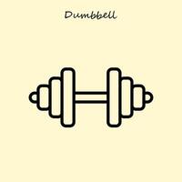 Dumbbell Simple Icon vector