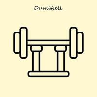 Dumbbell Simple Icon vector