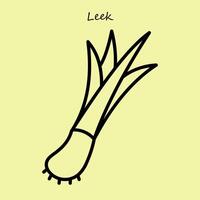 Simple Leek Icon vector