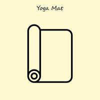 Yoga Mat Simple Icon vector