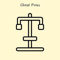 Chest Press Simple Icon vector